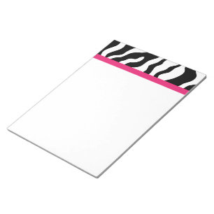 Bloc-notes à motif zèbre