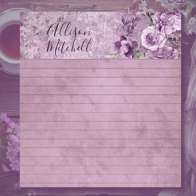 Bloc-notes à petites lignes de Lavender Floral per (Créateur téléchargé)