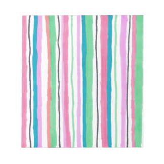 Bloc-notes à rayures multicolores