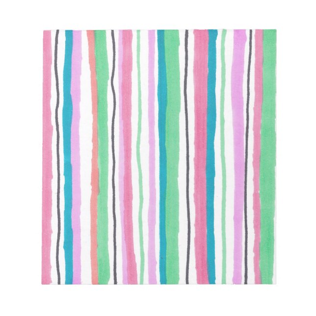 Bloc-notes à rayures multicolores (Devant)