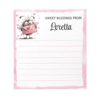 Bloc-notes abeille personnalisé pour la Saint-Vale
