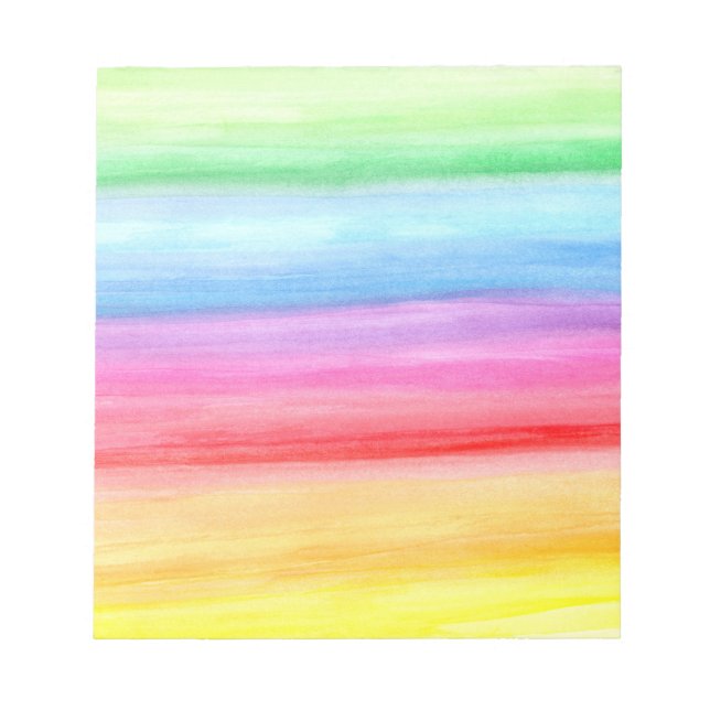 Bloc-notes arc-en-ciel aquarelle (Devant)