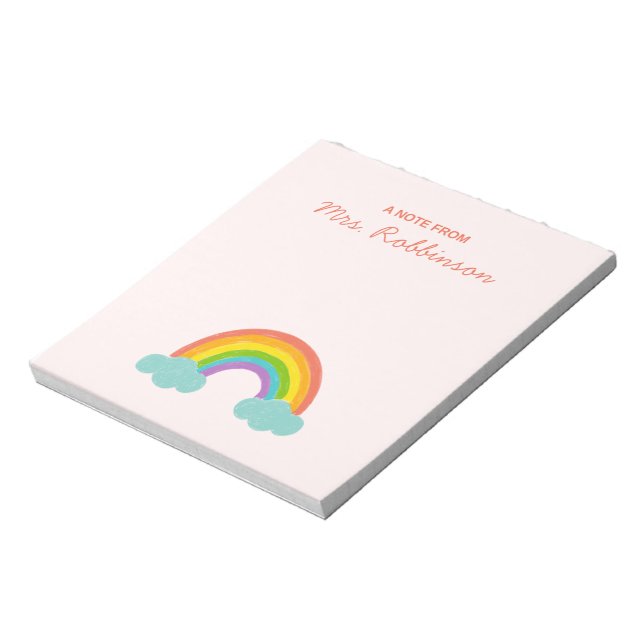 Bloc-notes arc-en-ciel pour appréciation des ensei (Tourné)