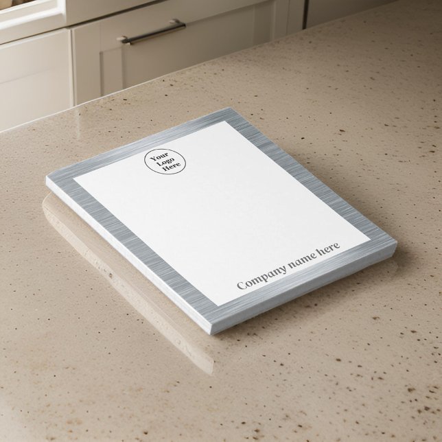Bloc-notes argent métallisé élégant (Créateur téléchargé)