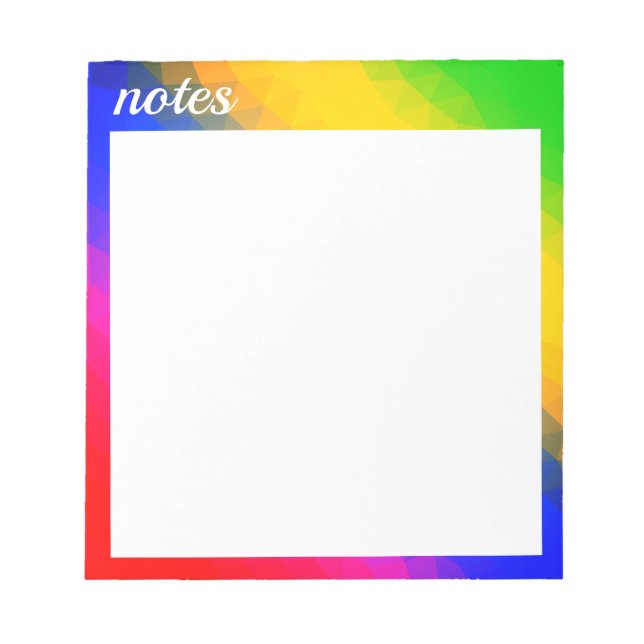 Bloc-notes arrière - plan coloré (Devant)