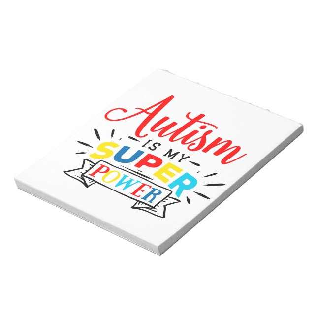 Bloc-notes Autisme 5,5 po x 6 po - 40 pages (Tourné)