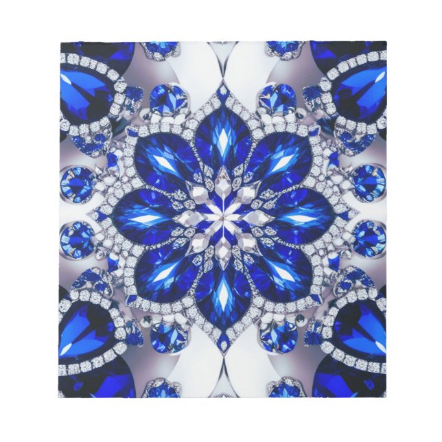 Bloc-notes aux couleurs Bleu Blanc Design moderne (Devant)