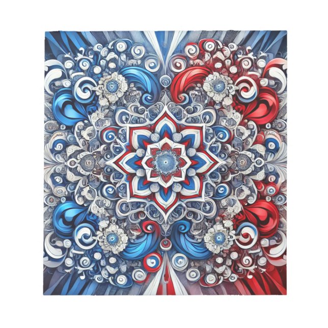 Bloc-notes aux couleurs françaises Design moderne (Devant)