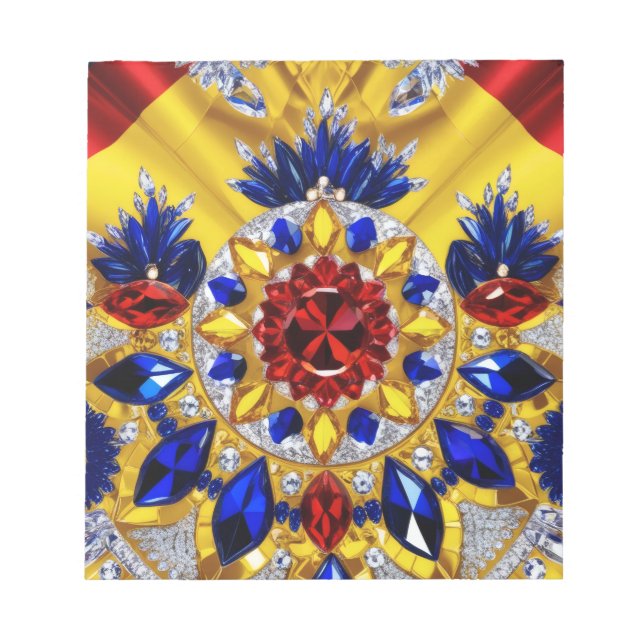 Bloc-notes aux couleurs roumaines Design moderne (Devant)