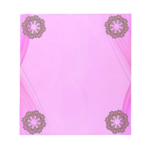 Bloc-notes aux fleurs roses