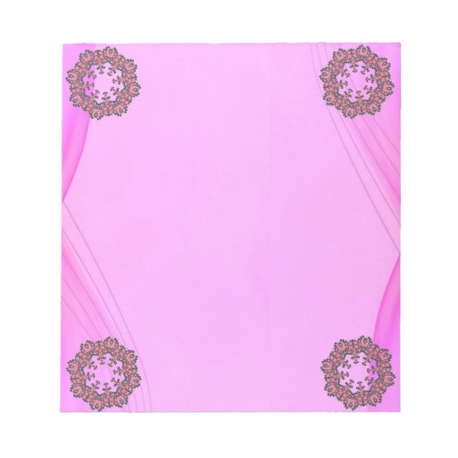Bloc-notes aux fleurs roses (Devant)