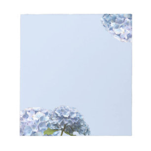 Bloc-notes aux jolies hortensias bleus