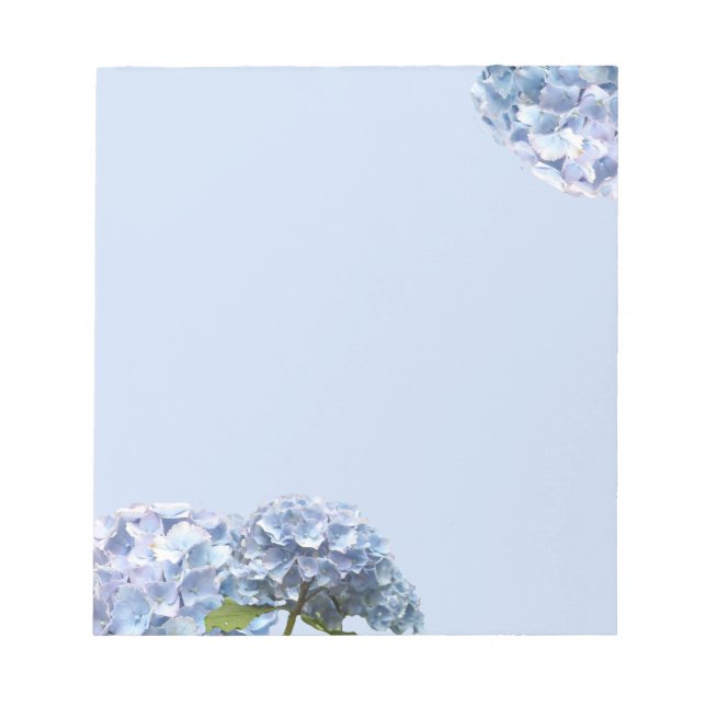 Bloc-notes aux jolies hortensias bleus (Devant)