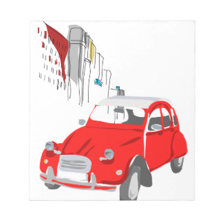 Bloc-notes avec Citroen 2 CV illustration
