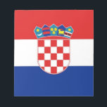 Bloc-notes avec drapeau de la Croatie<br><div class="desc">Magnifique Bloc-notes avec Drapeau de Croatie. Ce produit est personnalisable.</div>