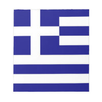 Bloc-notes avec drapeau de la Grèce