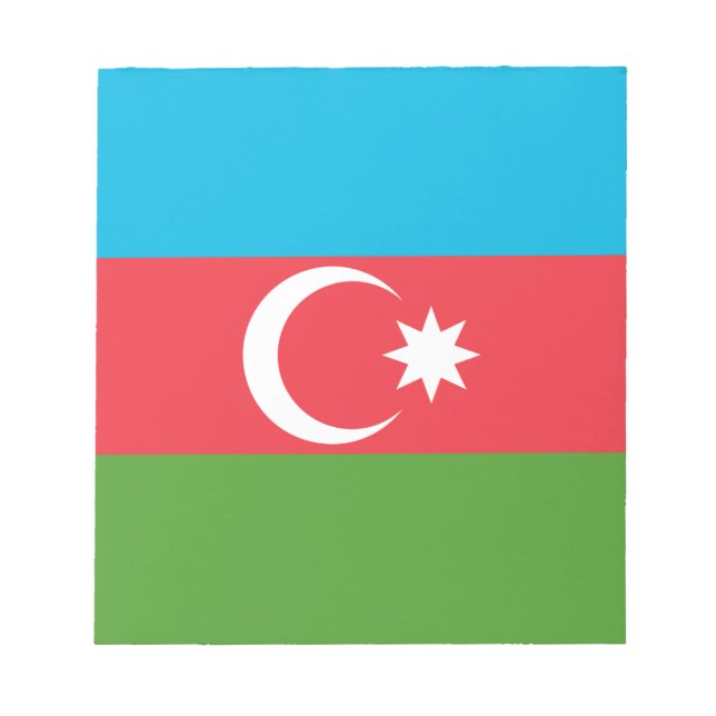 Bloc-notes avec Drapeau de l'Azerbaïdjan (Devant)