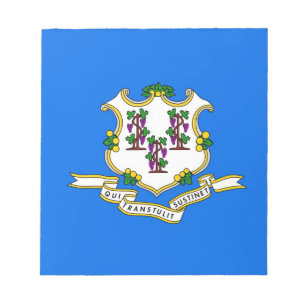 Bloc-notes avec drapeau de l'État du Connecticut