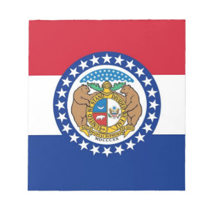 Bloc-notes avec drapeau de l'État du Missouri