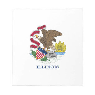 Bloc-notes avec drapeau de l'Illinois State