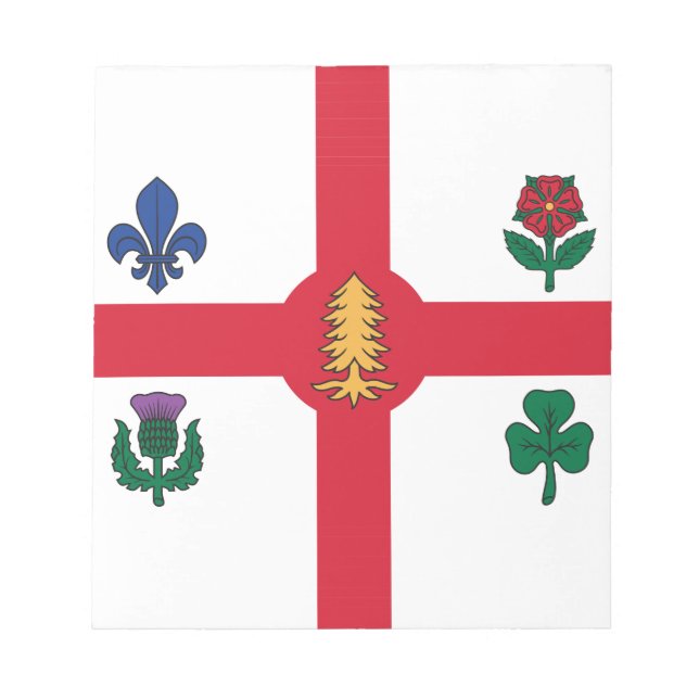 Bloc-notes avec drapeau de Montréal, Canada (Devant)
