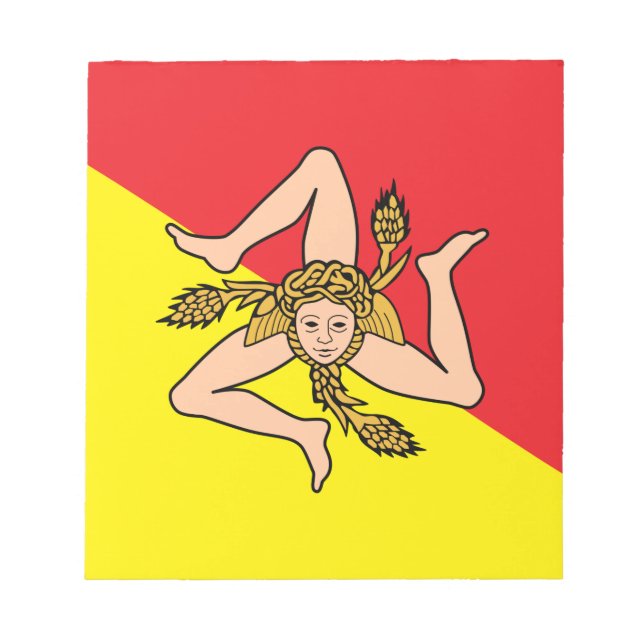 Bloc-notes avec Drapeau de Sicile, Italie (Devant)