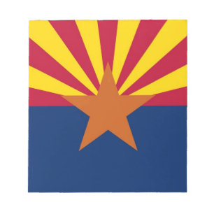 Bloc-notes avec drapeau des États de l'Arizona