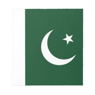 Bloc-notes avec drapeau du Pakistan