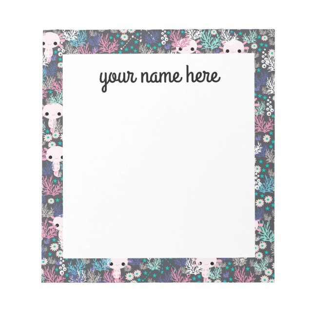 Bloc-notes Axolotl personnalisé (Devant)