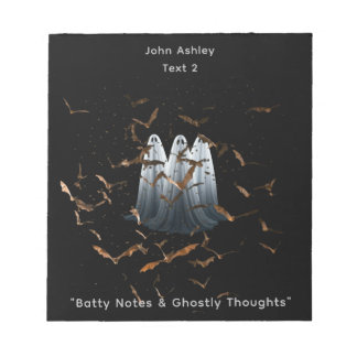 Bloc-notes "Batty Notes & Ghosts Thoughts"