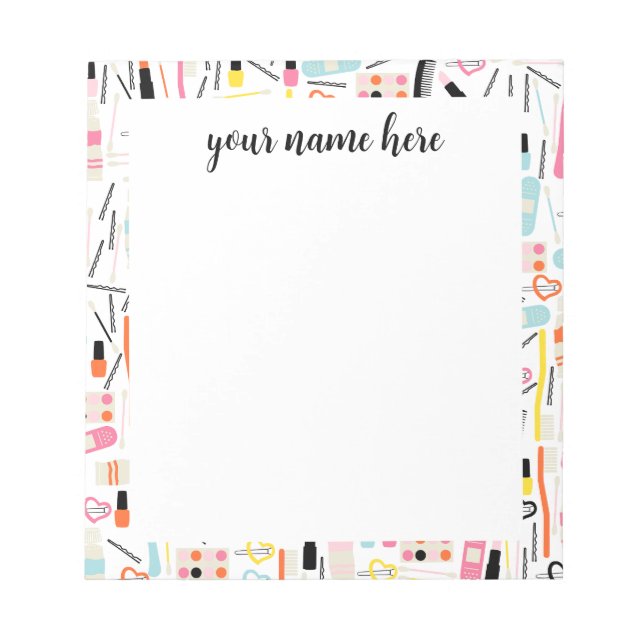 Bloc-notes Beauticien personnalisé (Devant)