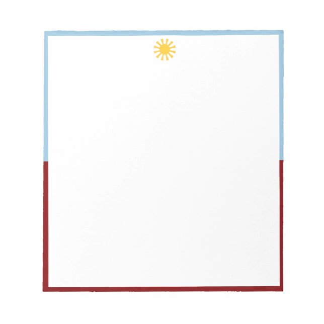 Bloc-notes bleu et bordeaux soleil levant (Devant)