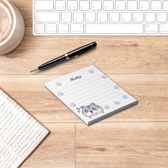 bloc-notes bleu kawaii (Créateur téléchargé)