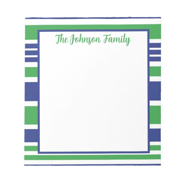 Bloc-notes bleu marine et Kelly vert (Devant)