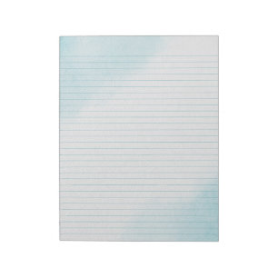 Bloc-notes bleu nuages aquarelle
