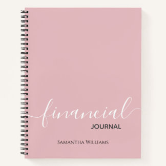 Bloc-notes Blush Pink Business Financial Journal