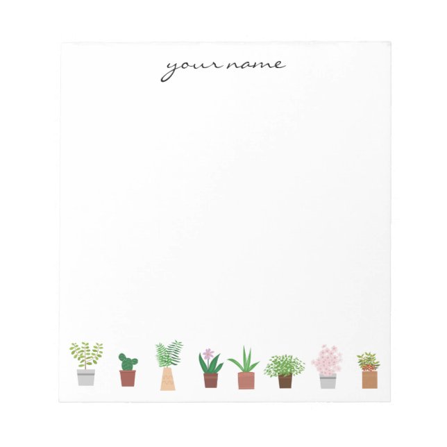 Bloc-notes Boho personnalisé pour les succulents d (Devant)