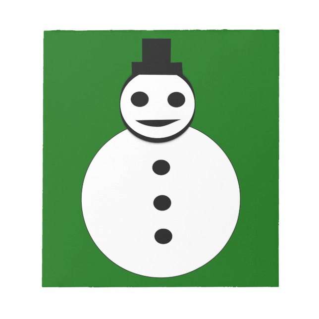 Bloc-notes Bonhomme de neige de Noël souriant (Devant)