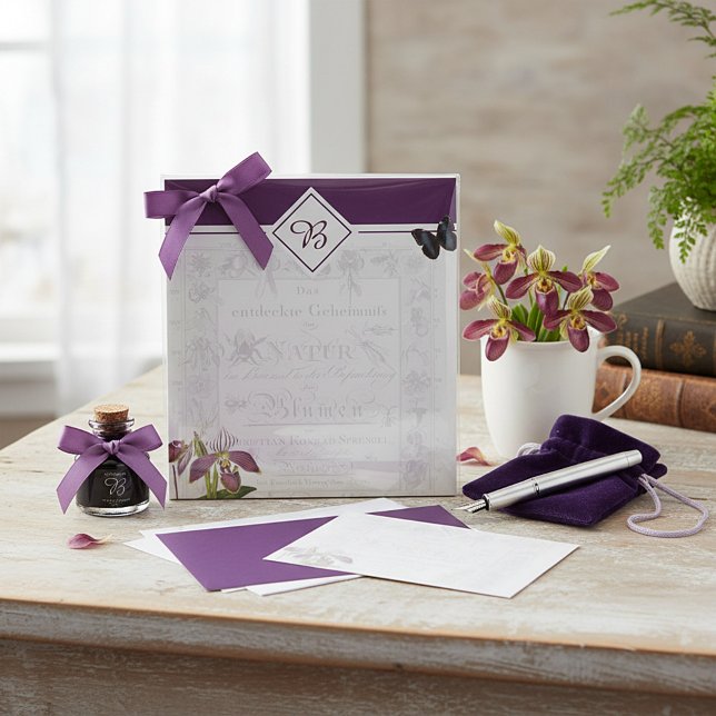 Bloc-notes botanique à l'orchidée et au papillon (Créateur téléchargé)