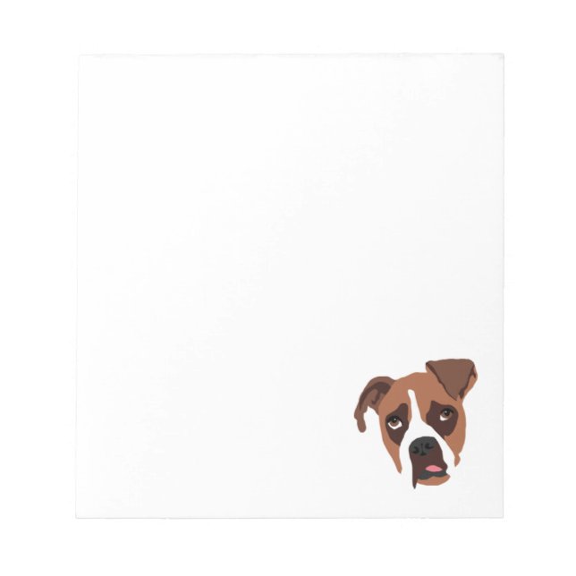 Bloc-notes Boxer Dog 5,5 po x 6 po (Devant)