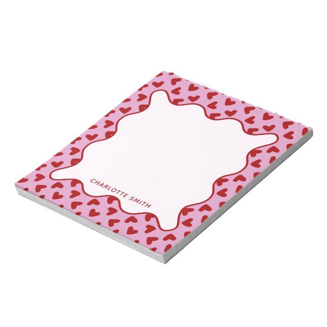 Bloc-notes cadeau de la Saint-Valentin à motif de  (Tourné)