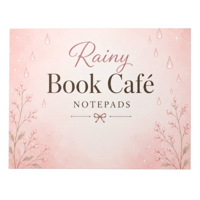 Bloc-notes Café & Livres Pluvieux (Devant)