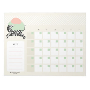 Bloc-notes Calendrier du bureau Zebra