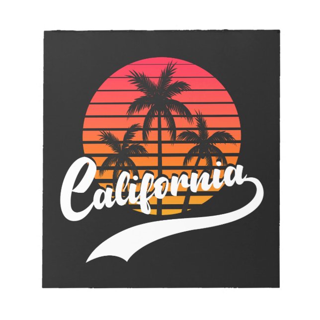 Bloc-notes California Retro Sunset (Devant)