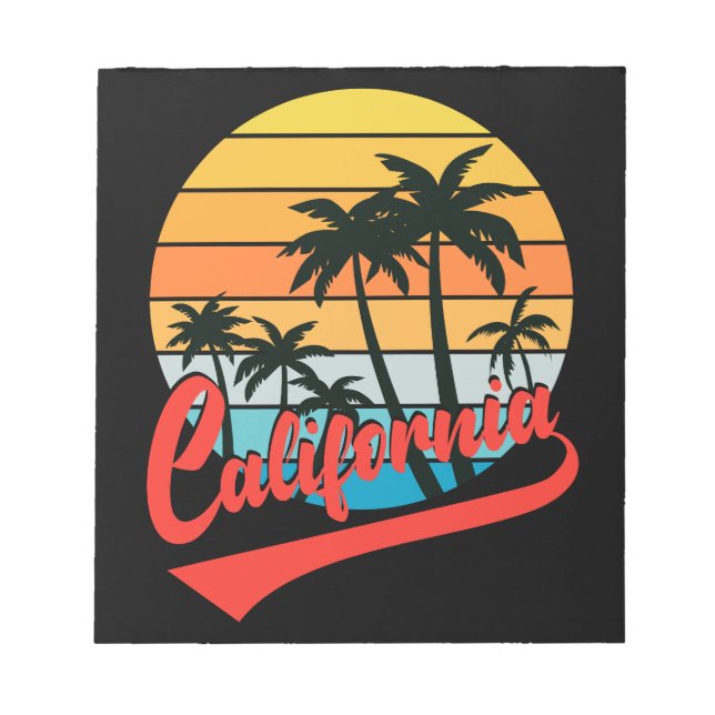 Bloc-notes California Retro Sunset (Devant)
