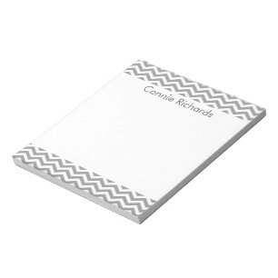 Bloc-notes Chevron personnalisé - gris