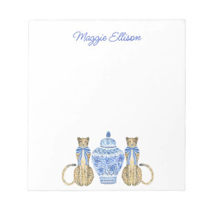 Bloc-notes Chinoiserie Aquarelle Cheetah Ginger Ja