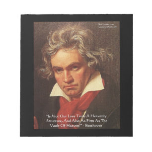 Bloc-notes citation d'amour de Beethoven "Du Ciel"