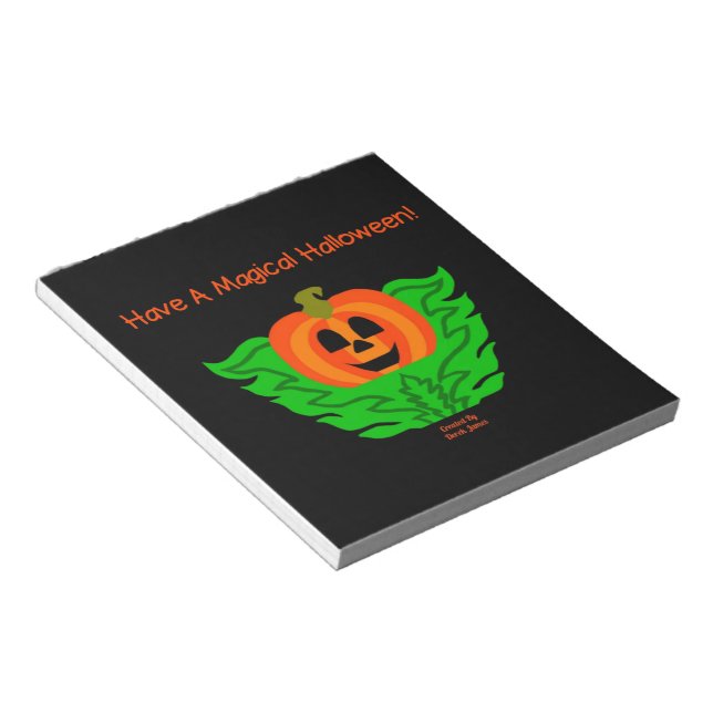 Bloc-notes Citrouille magique Halloween 14 cm x 15 (Incliné)