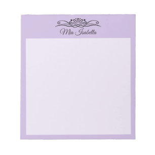 Bloc-notes classique violet doux couleur tendance